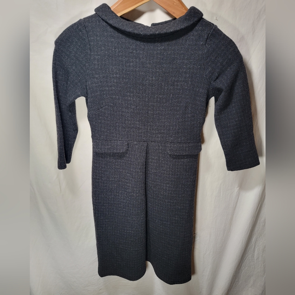Max & Co. Small Designer Wool Jersey Dress. Long-sleeve collared double pocket.